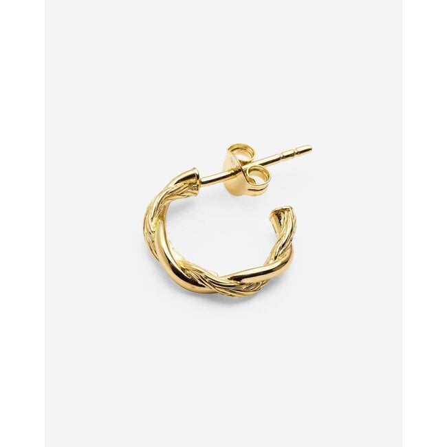 Buddha to Buddha Buddha to Buddha Oorbellen 537GV Katja Twist Zilver met Geelgouden Plating