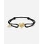 Buddha to Buddha Buddha to Buddha Armband 546BL GV Cord met Hart Zilver met Geelgouden Plating