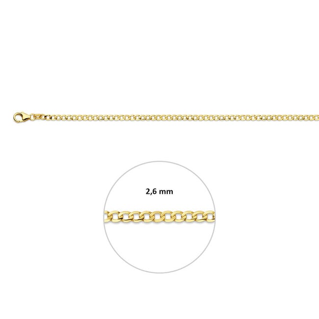The House Of Blinckers THOB Collier 40.34743 14k Geelgoud Gourmette 2.6mm x 55cm