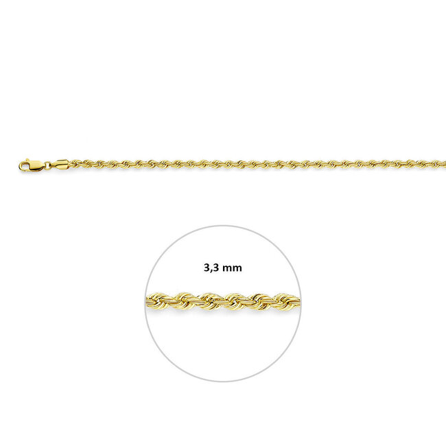 The House Of Blinckers THOB Collier 40.34555 14k Geelgoud Koord 3.3mm x 55cm