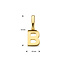 Blinckers Jewellery Huiscollectie BJ Hanger 40.23969 14k Geelgoud Letter B 9.5x3.5mm