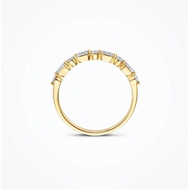 Blush Blush Ring LG1065Y/54 14k Geelgoud met 0.26crt en 0.18crt GSI Labgrown Briljant en Baquette geslepen Diamant Maat 54