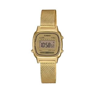 Casio Casio Vintage Horloge LA670WEMY-9EF Staal met Geelgouden Plating Quartz Digitaal 23mm