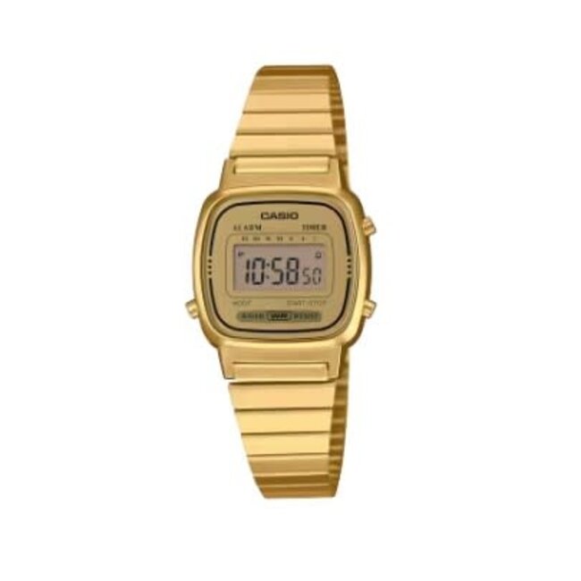 Casio Casio Vintage Horloge LA670WEGA-9EF Staal met Geelgouden Plating Digitaal 23mm