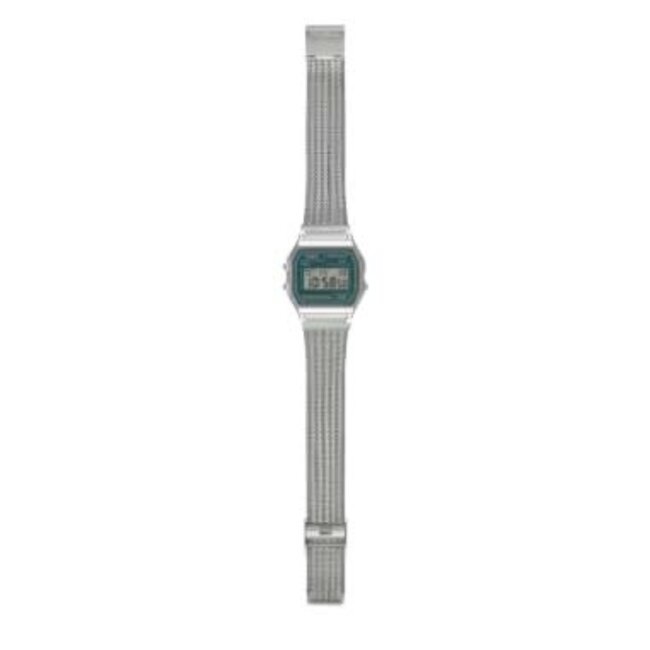 Casio Casio Vintage Horloge A158WEM-3EF Staal Quartz Digitaal met Meshband 32mm