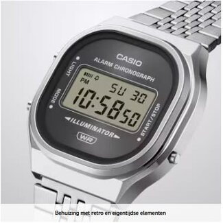 Casio Casio Vintage Horloge A140WE-8AEF Staal Quartz Digitaal 34mm
