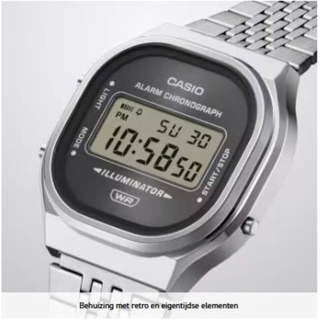Casio Casio Vintage Horloge A140WE-8AEF Staal Quartz Digitaal 34mm