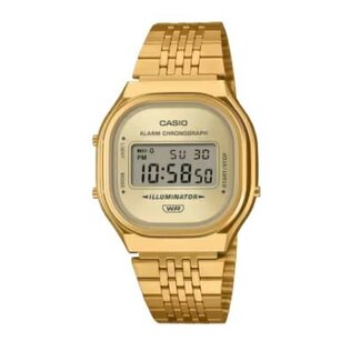 Casio Casio Vintage Horloge A140WEG-9AEF Staal met Geelgouden Plating Quartz Digitaal 34mm