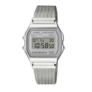 Casio Casio Vintage Horloge A158WEM-7EF Staal Quartz Digitaal Grijs 32mm