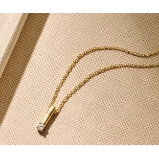 Ti Sento Milano Ti Sento Collier 34131ZY/42 Zilver met Geelgouden Plating en Zirkonia 42cm
