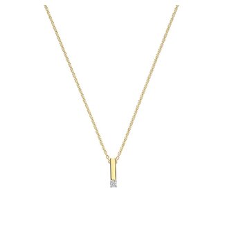 Ti Sento Milano Ti Sento Collier 34131ZY/42 Zilver met Geelgouden Plating en Zirkonia 42cm