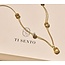 Ti Sento Milano Ti Sento Collier 34122CY/50 Zilver met Geelgouden Plating en Zirkonia 50cm
