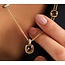 Ti Sento Milano Ti Sento Collier 34122CY/50 Zilver met Geelgouden Plating en Zirkonia 50cm