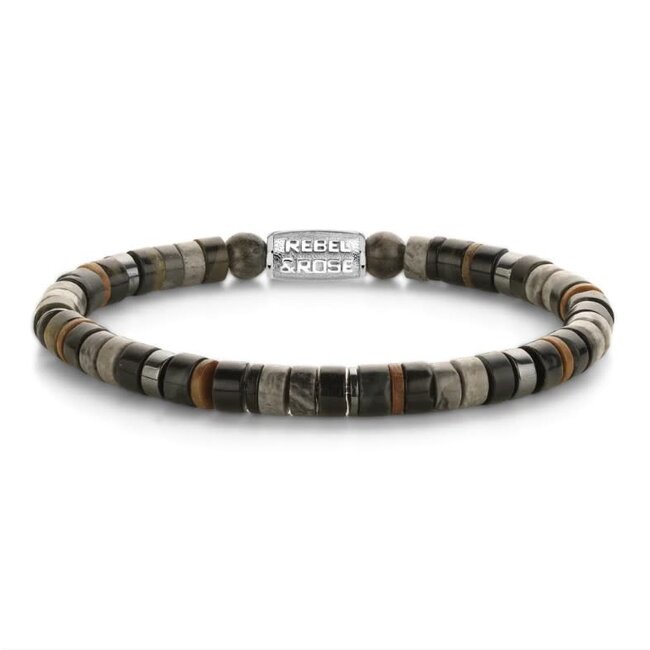 Rebel & Rose Rebel & Rose Armband RR-60159-S-L Slices Grezy Days 6mm Maat L