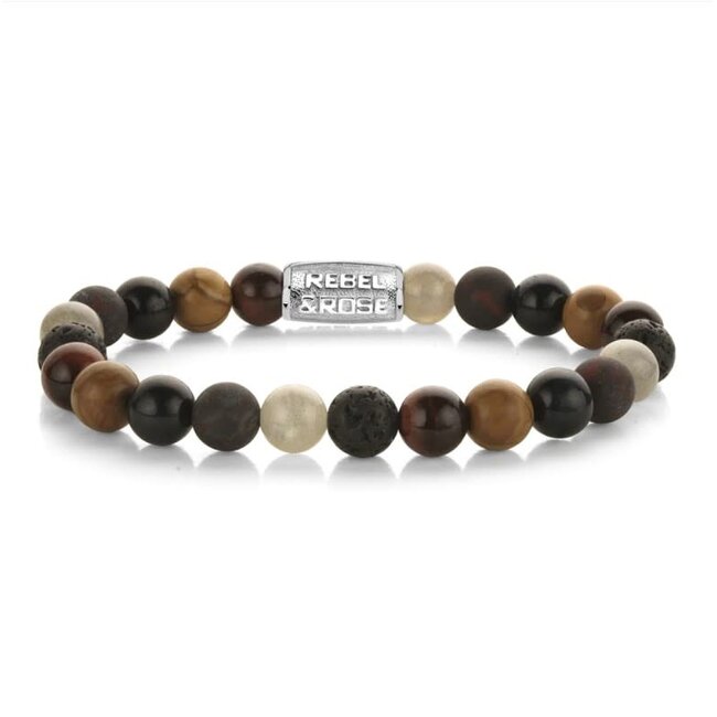 Rebel & Rose Rebel & Rose Armband RR-80131-S-L Autumn Force 8mm Maat M