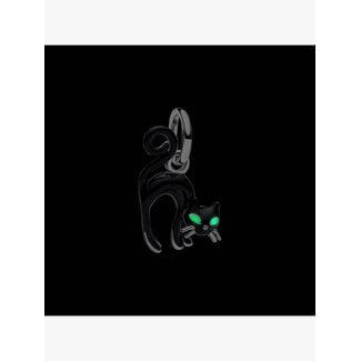 Pandora Pandora Bedel 794769C01 Zilver Zwarte Kat met Glow in The Dark