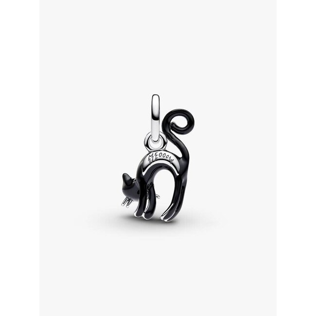 Pandora Pandora Bedel 794769C01 Zilver Zwarte Kat met Glow in The Dark