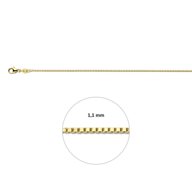 Blinckers Jewellery Huiscollectie BJ Collier 40.03907 14k Geelgoud Venetiaans 1.1mm x 50cm