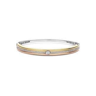 Ti Sento Milano Ti Sento Armband 23100TZ Zilver met Bi Color Plating Bangle met Zirkonia