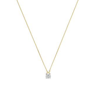 Ti Sento Milano Ti Sento Collier 34144ZY/42 Zilver met 14k Geelgouden Plating met Zirkonia 42cm