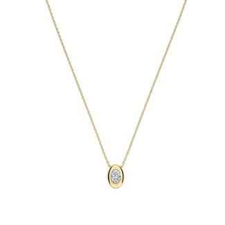 Ti Sento Milano Ti Sento Collier 34146ZY/42 Zilver met 14k Geelgouden Plating met Zirkonia 42cm