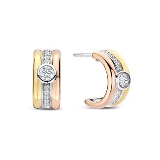 Ti Sento Milano Ti Sento Oorbellen 78085TZ Tri-color met Zirkonia