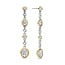 Ti Sento Milano Ti Sento Oorbellen 78104ZY Zilver met 14k Geelgouden Plating Schakels met Ovale Zirkonia