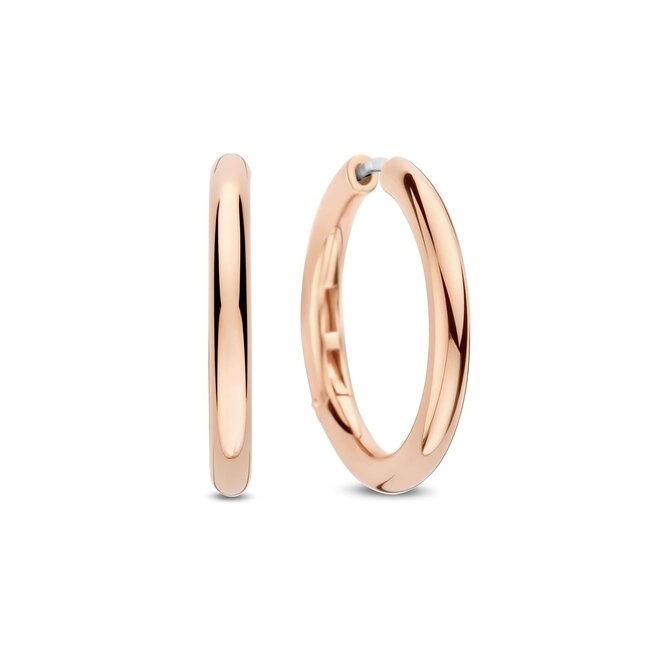 Ti Sento Milano Ti Sento Oorbellen 78120SR Zilver met Rosekleurige Plating 25mm