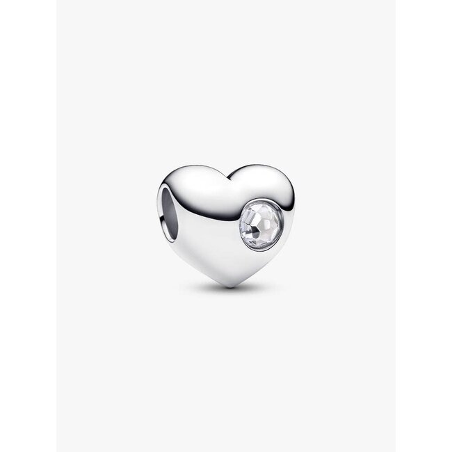 Pandora Pandora Bedel 794161C04 Zilver met Witte Steen April
