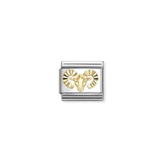 Nomination Nomination Schakel 030167-01  Composable Classic Staal met 18k Geelgouden Ram