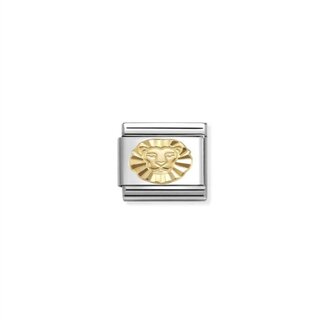 Nomination Nomination Schakel 030167-05  Composable Classic Staal met 18k Geelgouden Leeuw