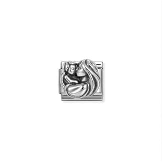 Nomination Nomination Schakel 030114-10  Composable Classic Staal met Symbol Moeder en Kind