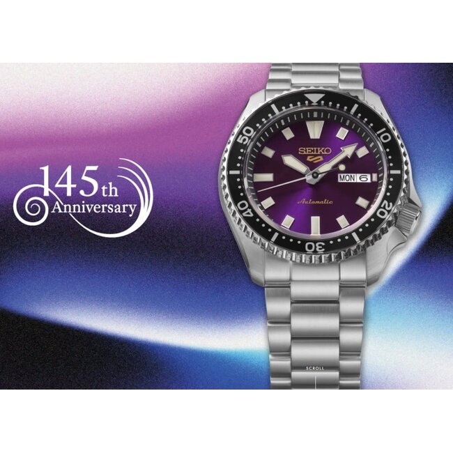 Seiko Seiko Horloge HDB003K1 5 Sport Staal Automaat 145 the Anniversary 40mm Limited Edition