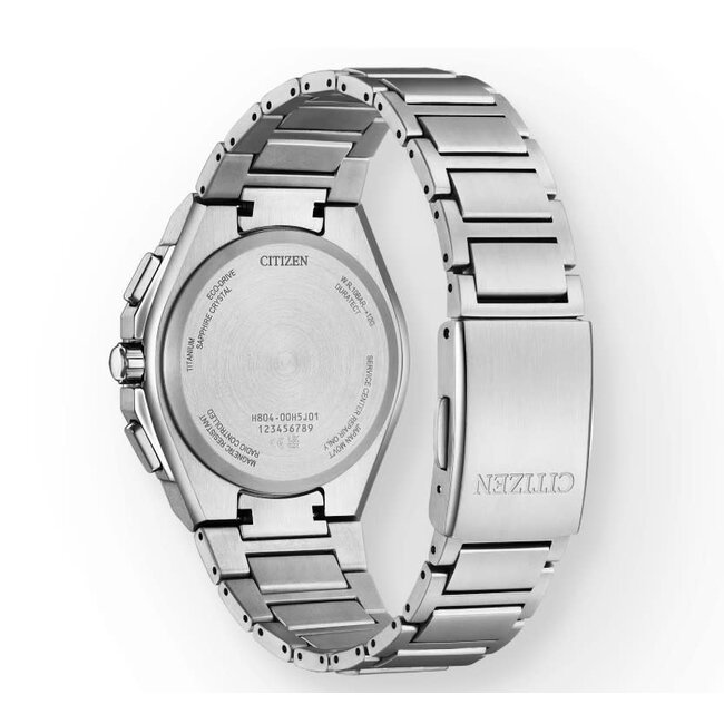 Citizen Citizen Horloge AT8396-59L Titanium Eco-drive Radio Controlled Saffierglas met Blauwe Wijzerplaat 40.5mm