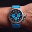 TW Steel TW Steel Horloge CS131 Canteen Staal Quartz Chronograaf met Licht Blauwe Horlogeband 44mm