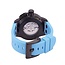 TW Steel TW Steel Horloge CS128 Canteen Automaat Staal met Zwarte Plating 100m Waterdicht en Licht Blauwe Horlogeband 44mm