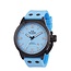 TW Steel TW Steel Horloge CS128 Canteen Automaat Staal met Zwarte Plating 100m Waterdicht en Licht Blauwe Horlogeband 44mm