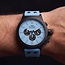 TW Steel TW Steel Horloge CS129 Canteen Staal met Zwarte Coating Quartz Chronograaf met Licht Blauwe Wijzerplaat 44mm