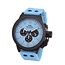 TW Steel TW Steel Horloge CS129 Canteen Staal met Zwarte Coating Quartz Chronograaf met Licht Blauwe Wijzerplaat 44mm