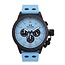 TW Steel TW Steel Horloge CS129 Canteen Staal met Zwarte Coating Quartz Chronograaf met Licht Blauwe Wijzerplaat 44mm
