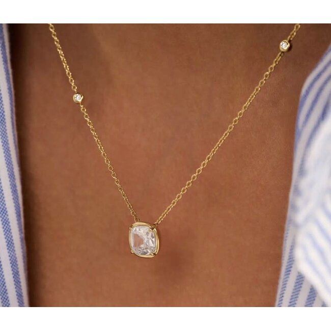 Ti Sento Milano Ti Sento Collier 34143ZY/42 Zilver met Geelgouden Plating en Zirkonia 38-48cm
