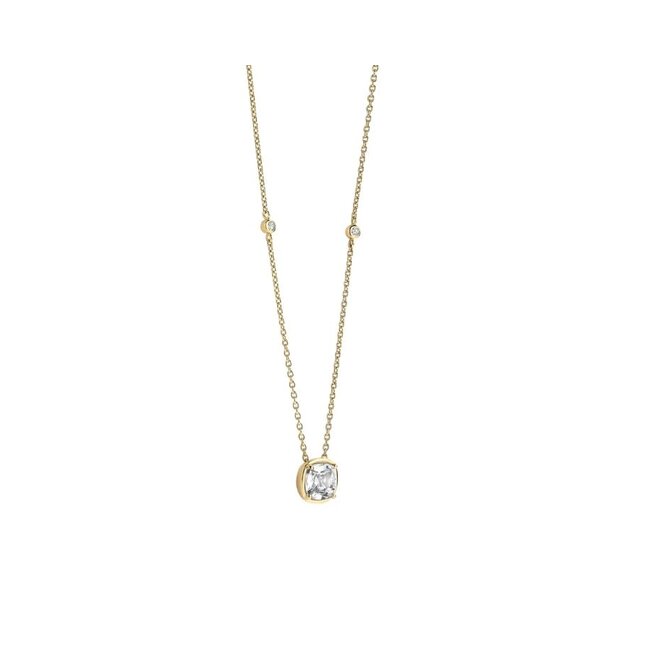 Ti Sento Milano Ti Sento Collier 34143ZY/42 Zilver met Geelgouden Plating en Zirkonia 38-48cm