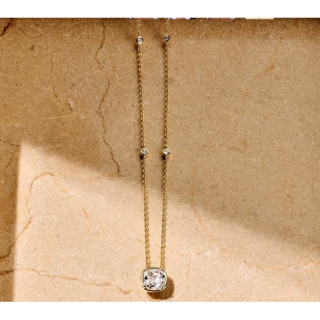 Ti Sento Milano Ti Sento Collier 34143ZY/42 Zilver met Geelgouden Plating en Zirkonia 38-48cm