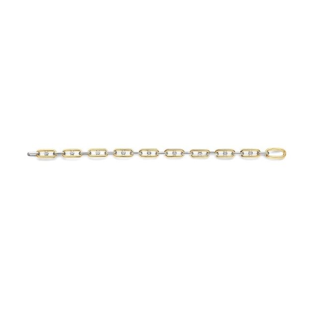 Ti Sento Milano Ti Sento Armband 23112ZY Zilver Bi-color met Zirkonia 6mm x 18cm