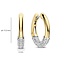 Ti Sento Milano Ti Sento Oorbellen 78088ZY Zilver Bi-color met Zirkonia 3mm x 17.5mm