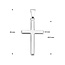 Blinckers Jewellery Huiscollectie BJ Hanger 10.05025 Zilver Kruis 24.5mm x 16mm