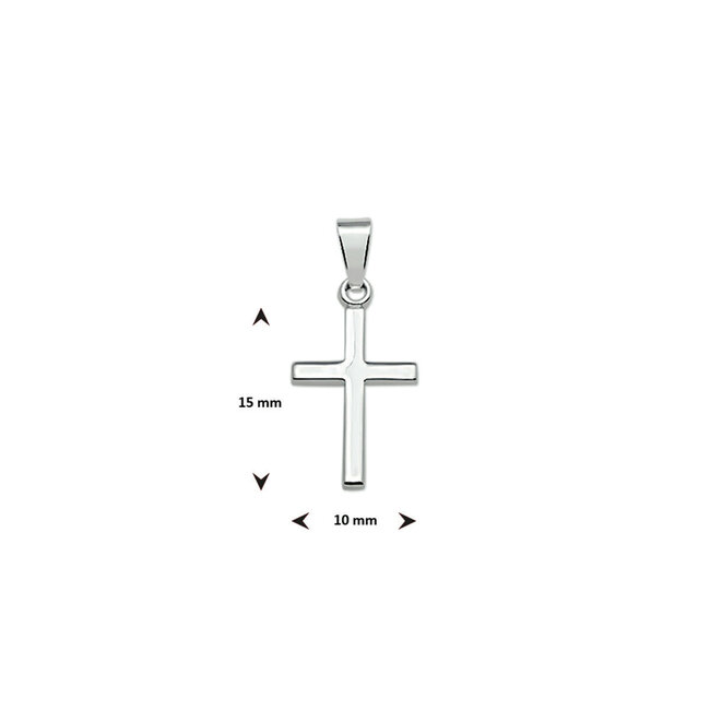 Blinckers Jewellery Huiscollectie BJ Hanger 13.23419 Zilver Kruis 15mm x 10mm
