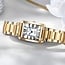Jacques du Manoir Jacques Du Manoir Horloge JWL04402 Emily Staal met Geelgouden Plating Quartz Swiss Made Vierkant