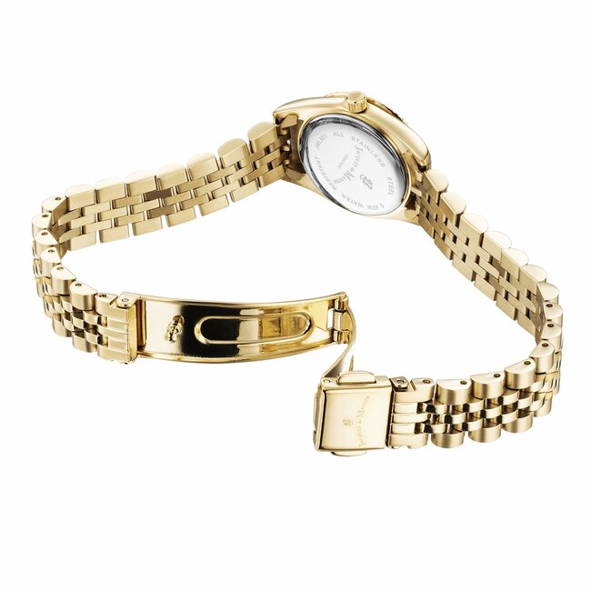 Jacques du Manoir Jacques du Manoir Horloge JWL05104 Inspiration Staal met Geelgouden Plating Quartz Swiss Made met Zwarte Wijzerplaat 22mm