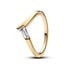 Pandora Pandora Ring 165084C01-52 Tiara met 14k Geelgouden Plating en Cubic Zirkonia Maat 52
